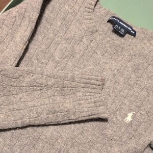 Polo by Ralph Lauren Gray Cable Knit Sweater